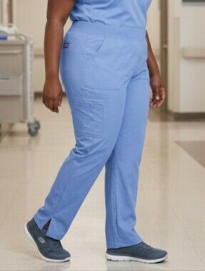 Cherokee Light Blue Cargo Scrubs Pants Uniform Elastic Waist #WW210 Size XL. NWT
